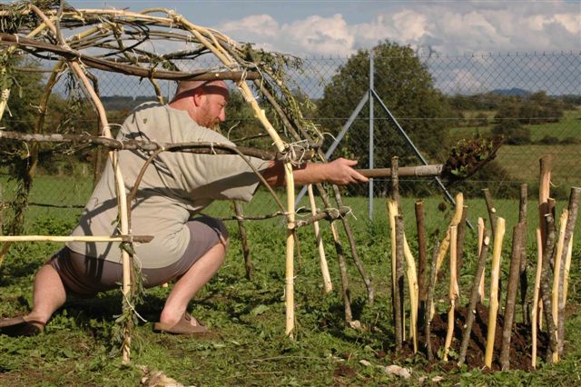 Une Tente de Sudation que nous avons construite avec le groupe des stagiaires en 2006